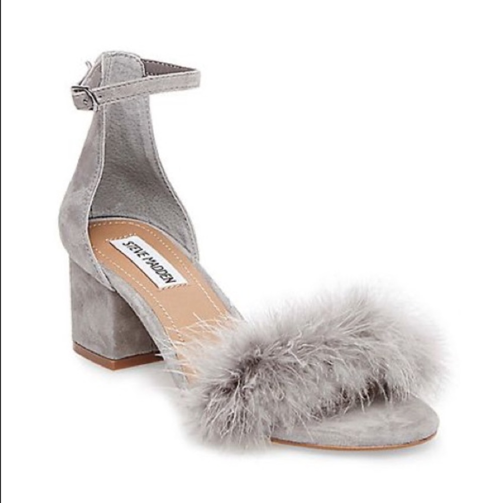 Steve Madden Low Heel Feather Sandals